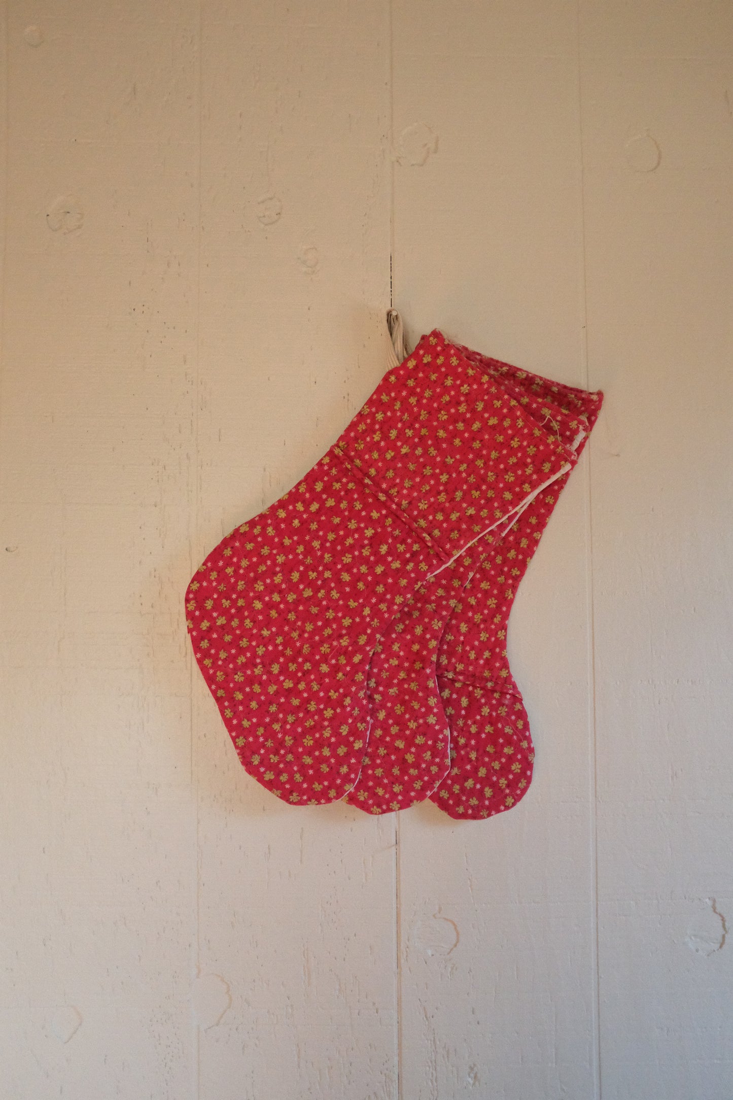 Quilt Stockings - Red + White Stars