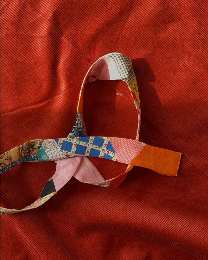 The Faysie Bow - Orange + Vibrant Feed Sack