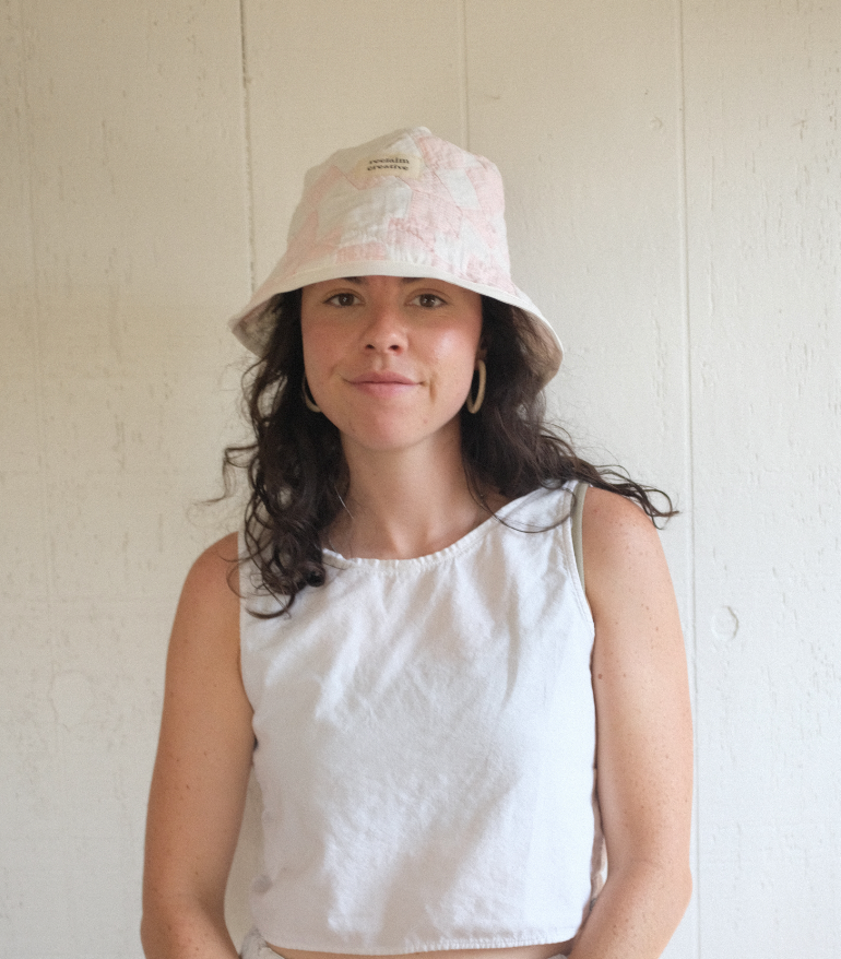 Quilt Bucket Hat - Pink Irish Chain