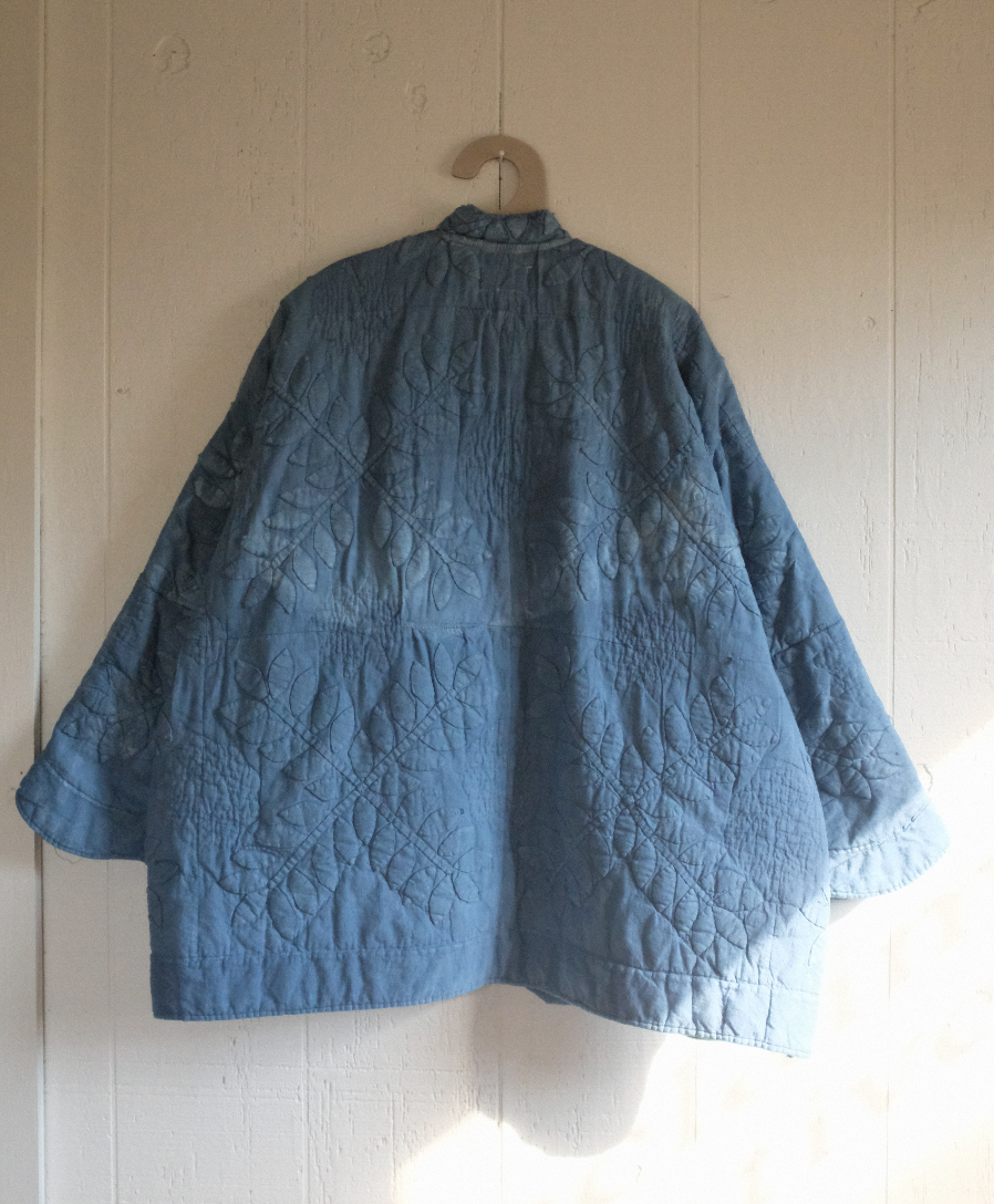 Quilt Coat - Indigo Dyed XL/2XL Applique