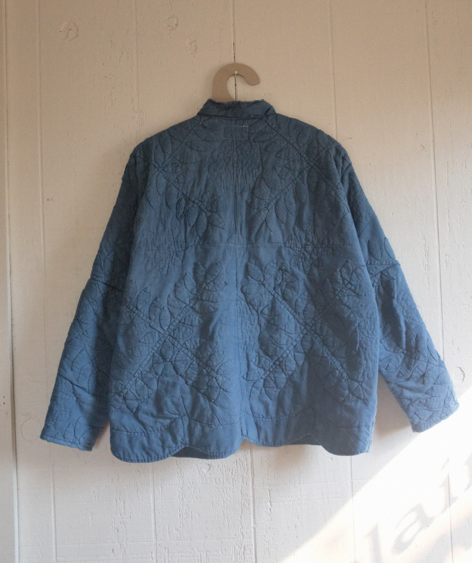 Quilt Coat - Indigo Dyed S/M Applique