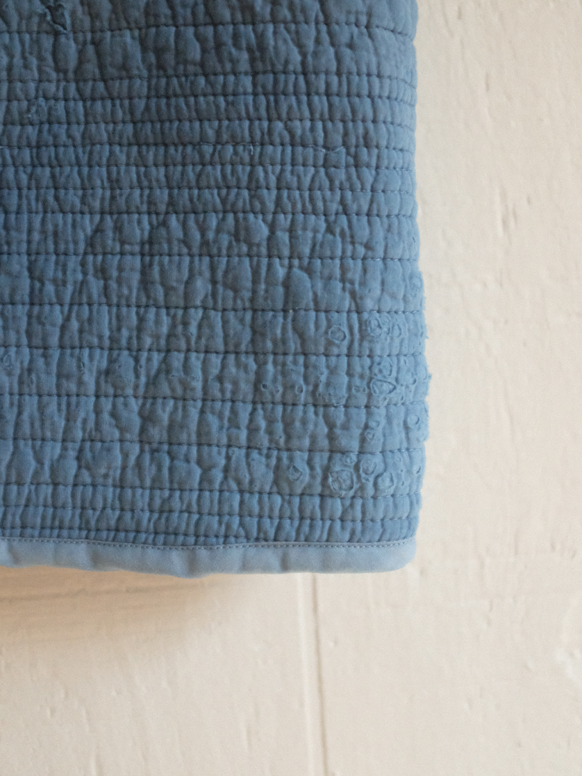 Quilt Vest - Indigo Dyed M