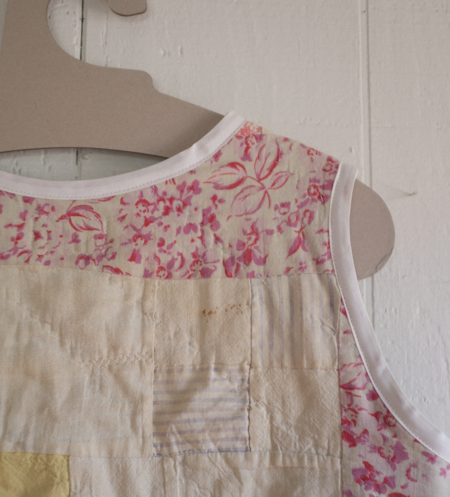 Quilt Vest - Pastel Feed Sack