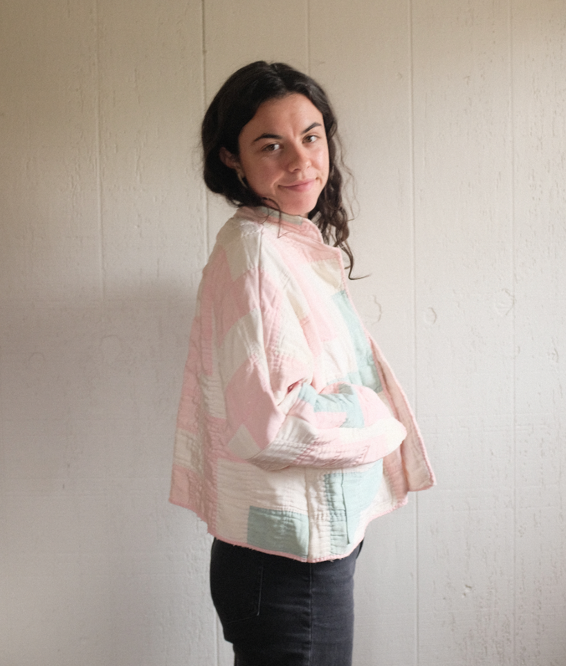 Quilt Coat - Pastel London Stairs