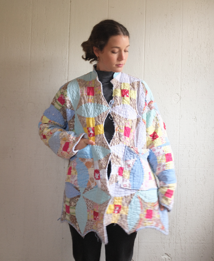 Quilt Coat - Blue Diamonds