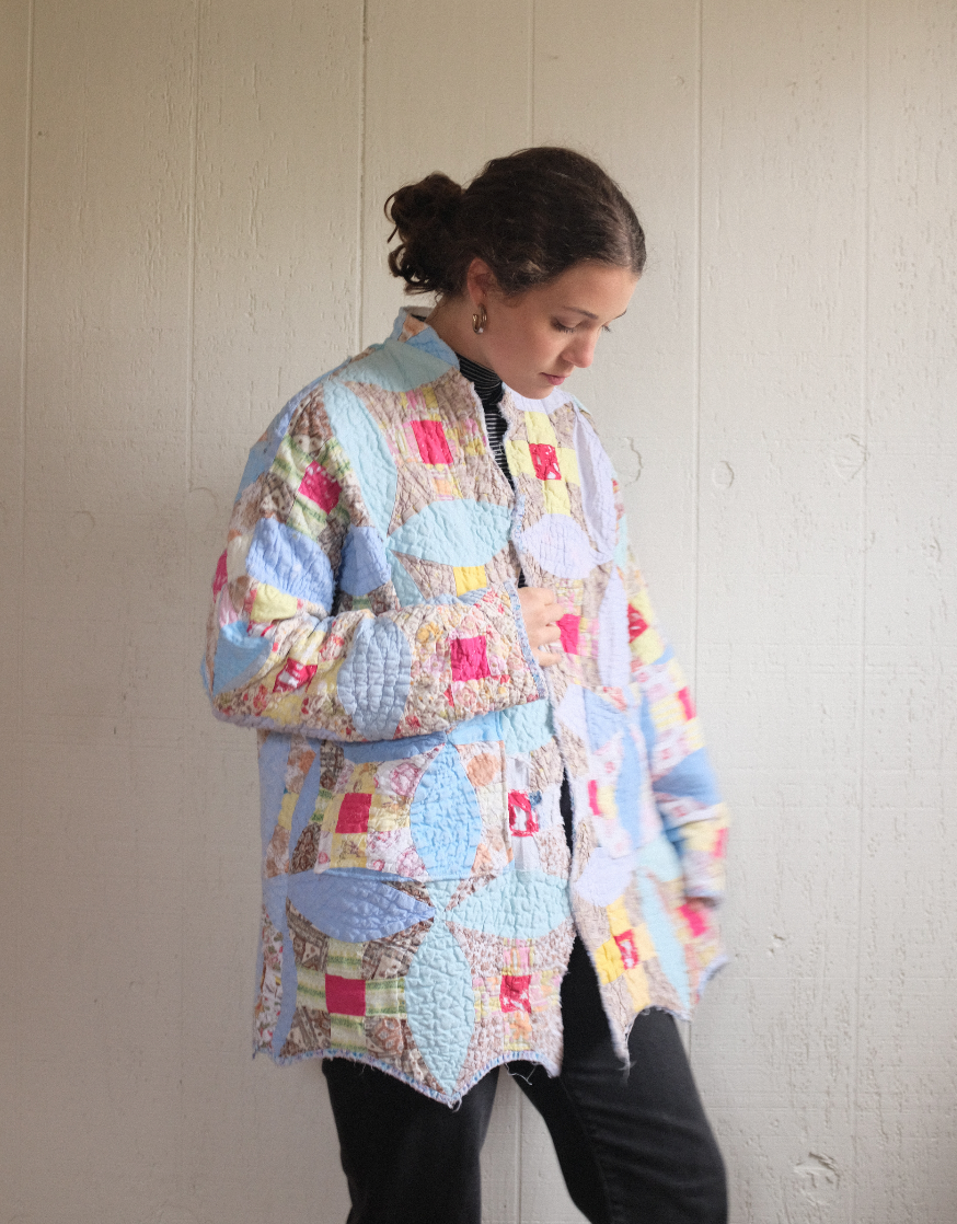 Quilt Coat - Blue Diamonds