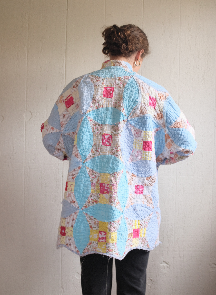 Quilt Coat - Blue Diamonds