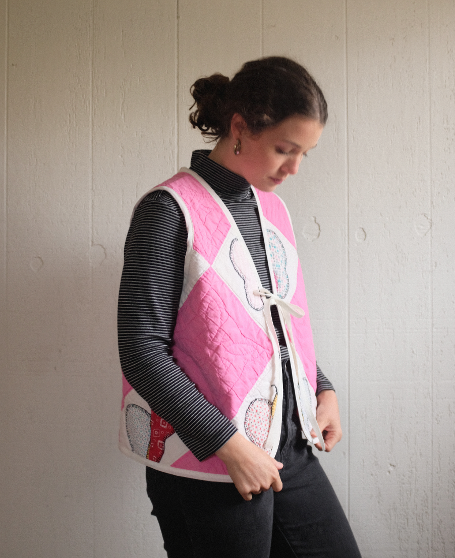 Quilt Vest - Applique Butterflies