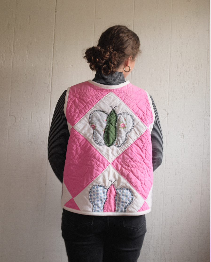 Quilt Vest - Applique Butterflies