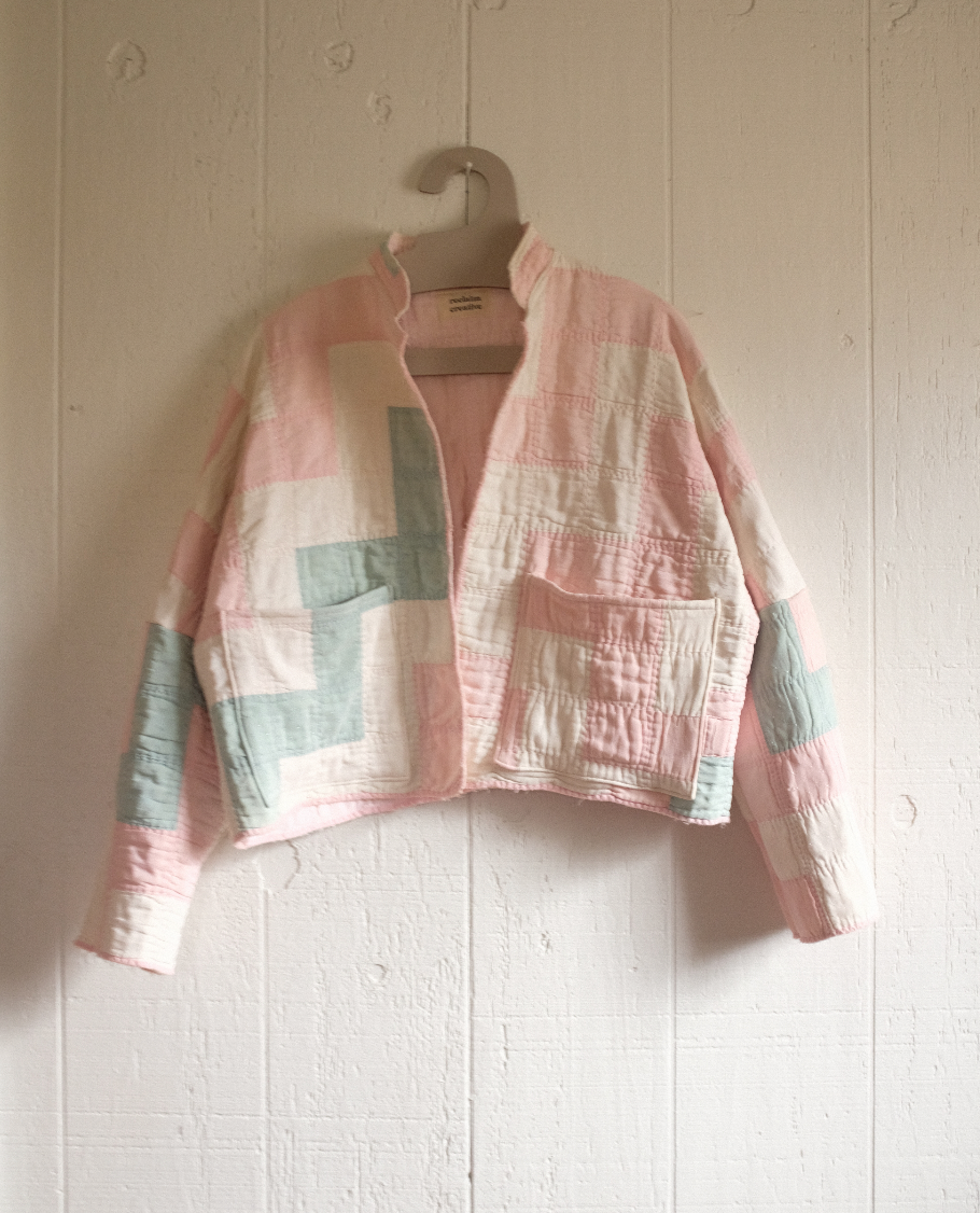 Quilt Coat - Pastel London Stairs