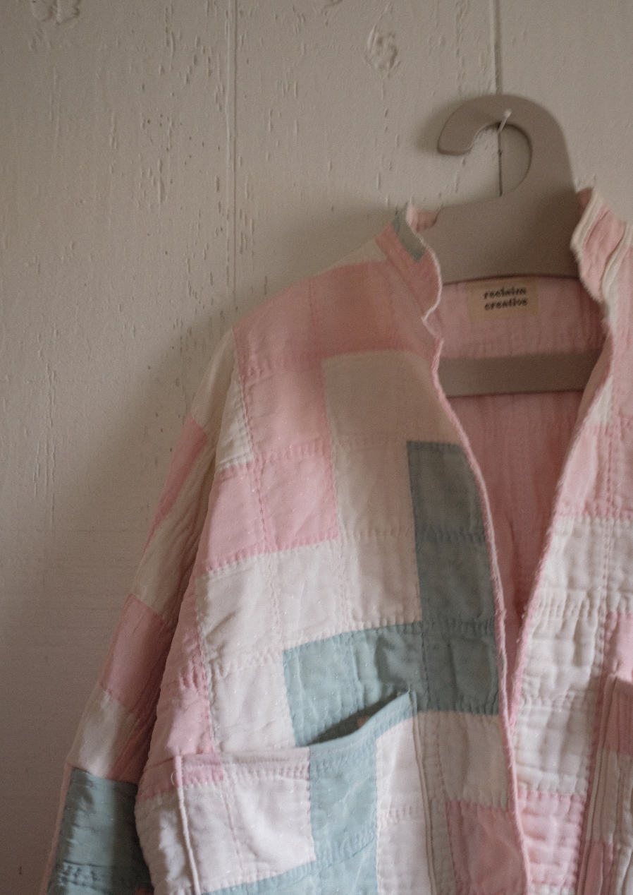 Quilt Coat - Pastel London Stairs
