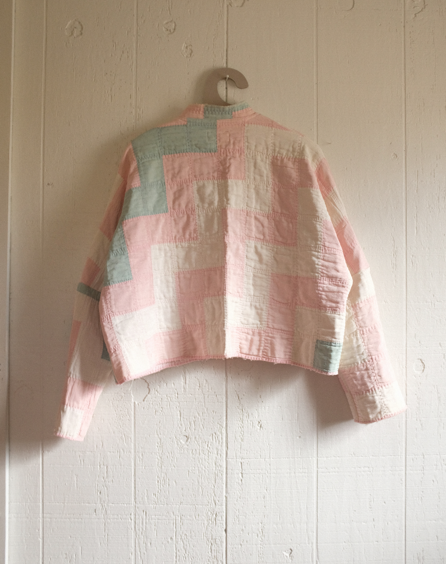 Quilt Coat - Pastel London Stairs