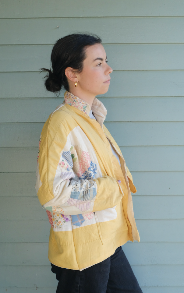 Quilt Coat - Feedsack Dresden Plate