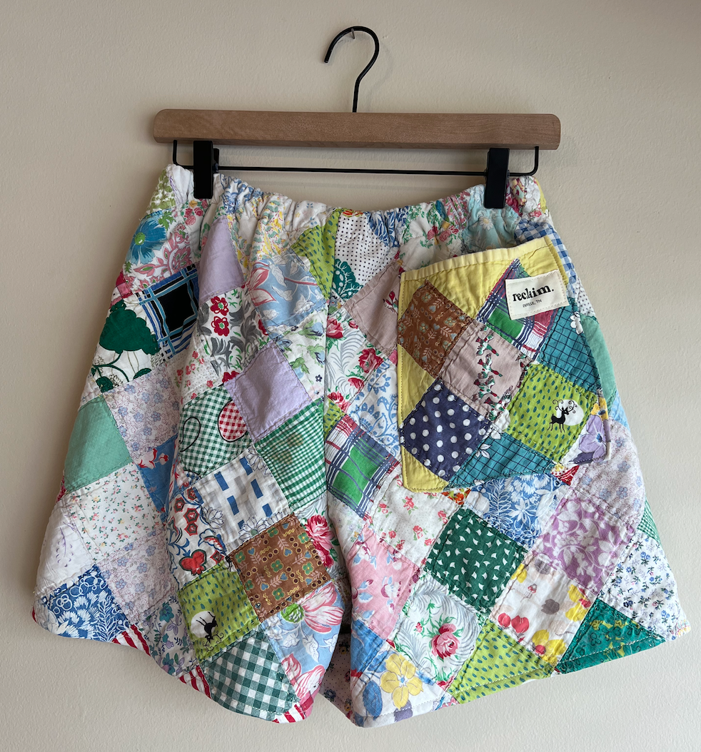 Quilt Shorts - Feed Sack Postage Stamp
