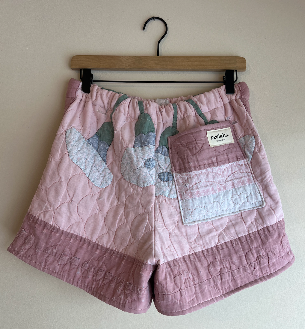 Quilt Shorts - Pink Flower
