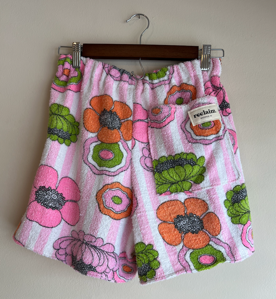 Towel Shorts - Pink Floral