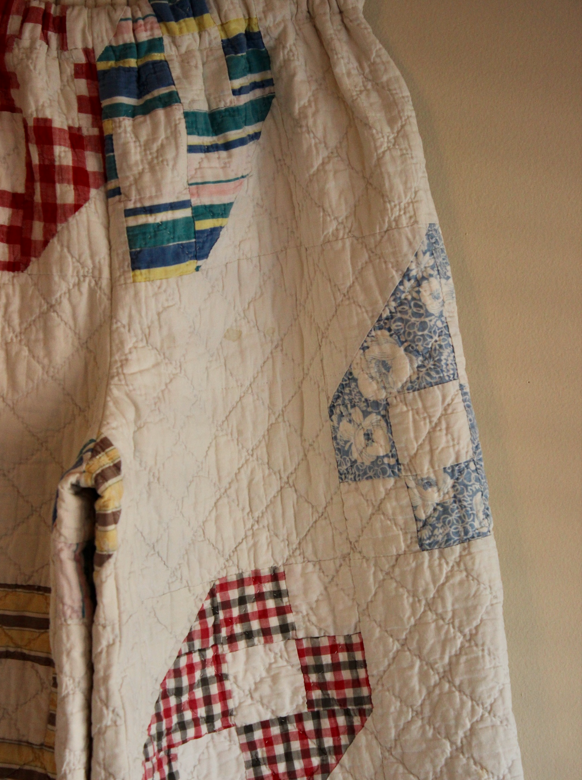 Wide Leg Quilt Pants - Rocky Road