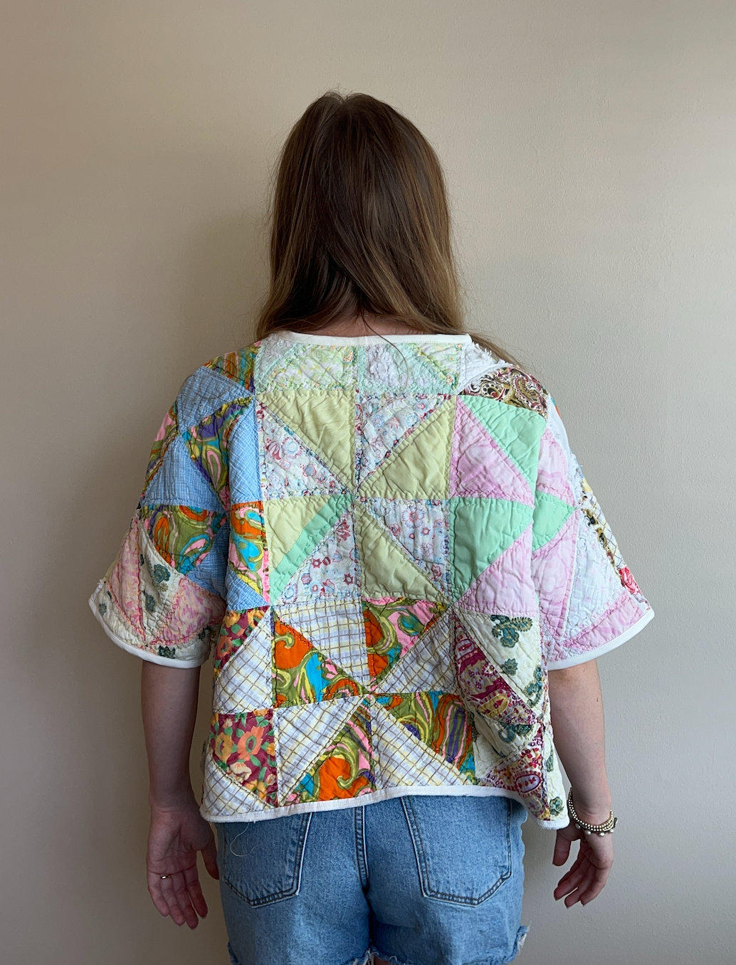Short Sleeve Quilt Tee- Patchwork