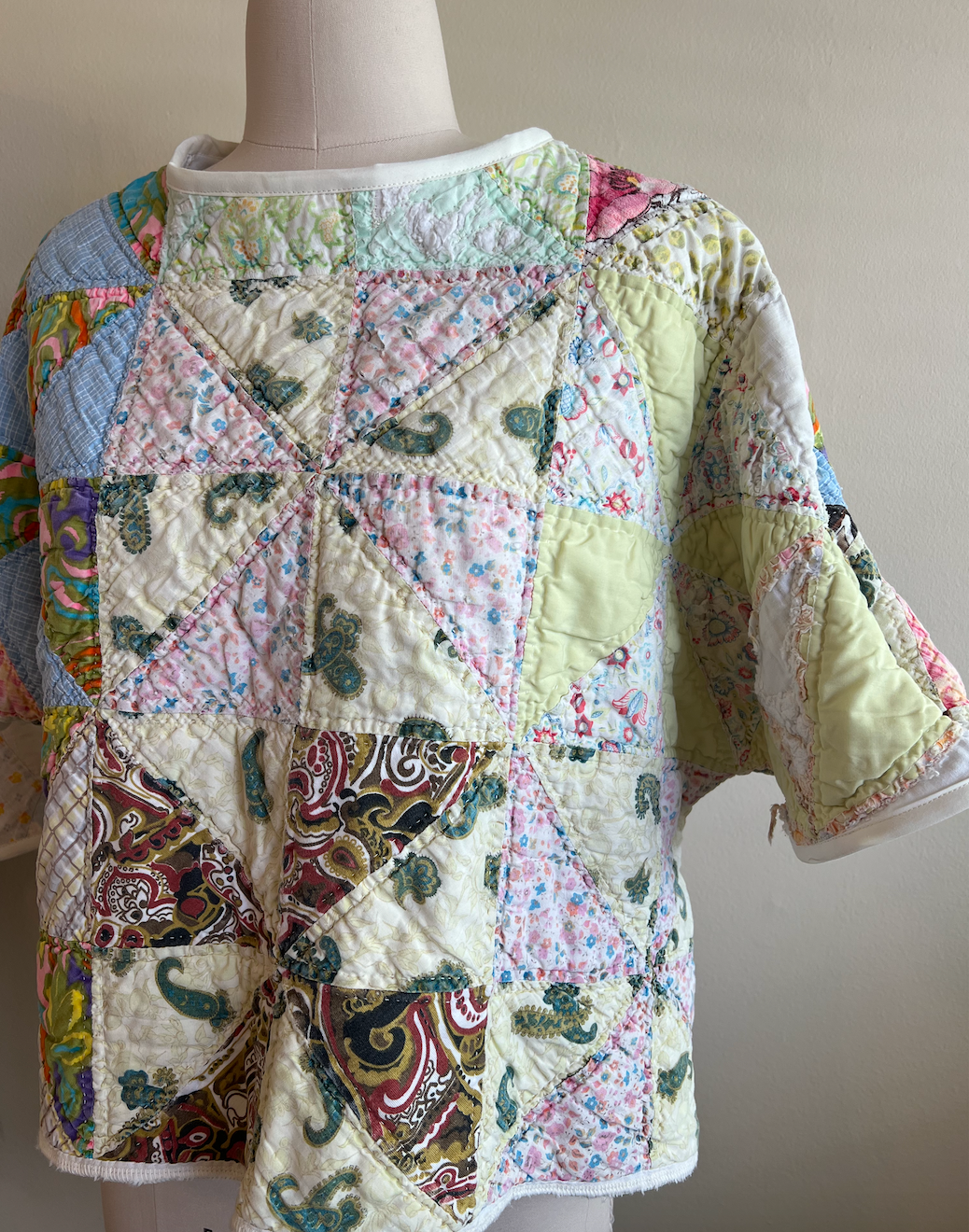 Short Sleeve Quilt Tee- Patchwork