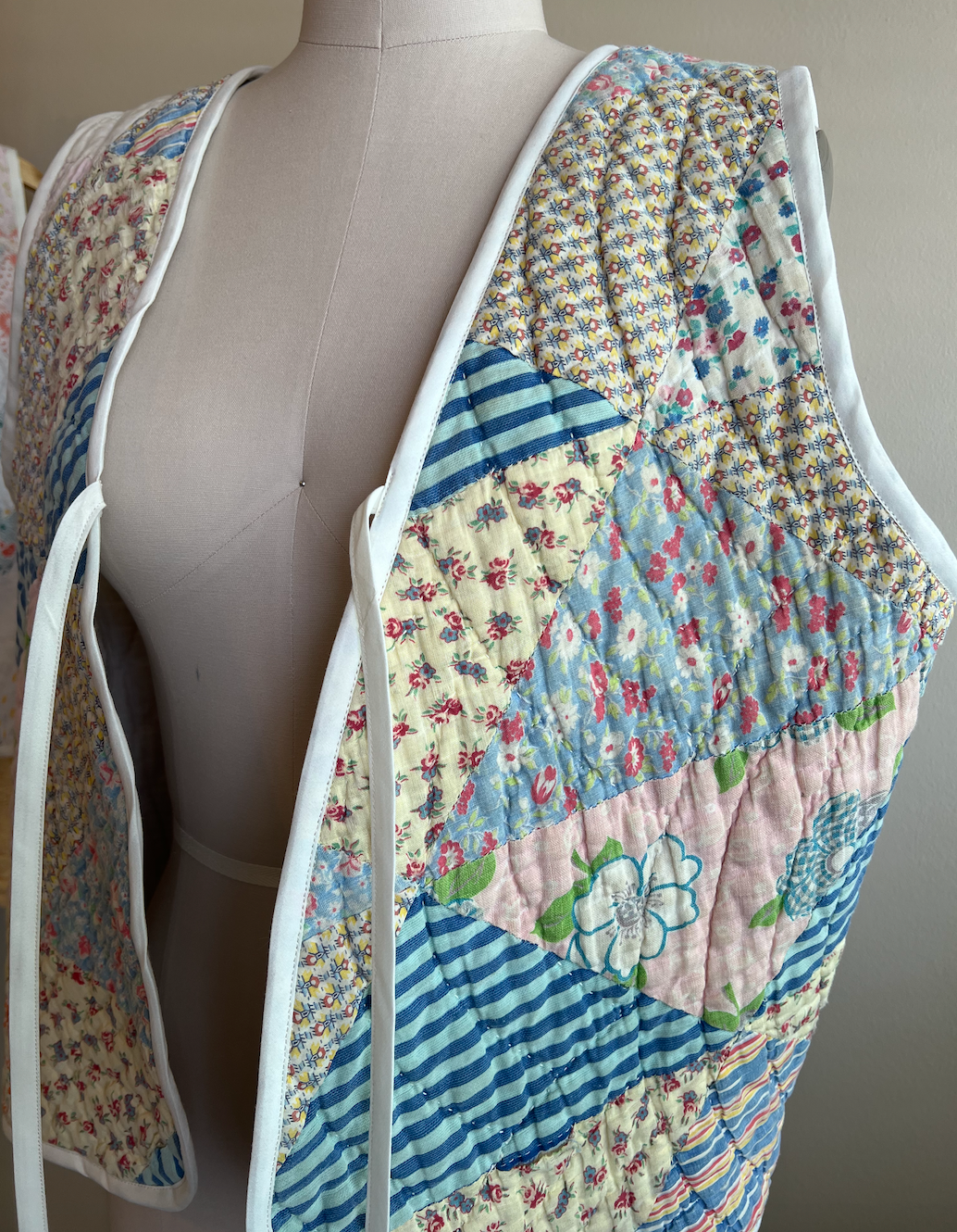 Quilt Vest - Half-Square Triangle