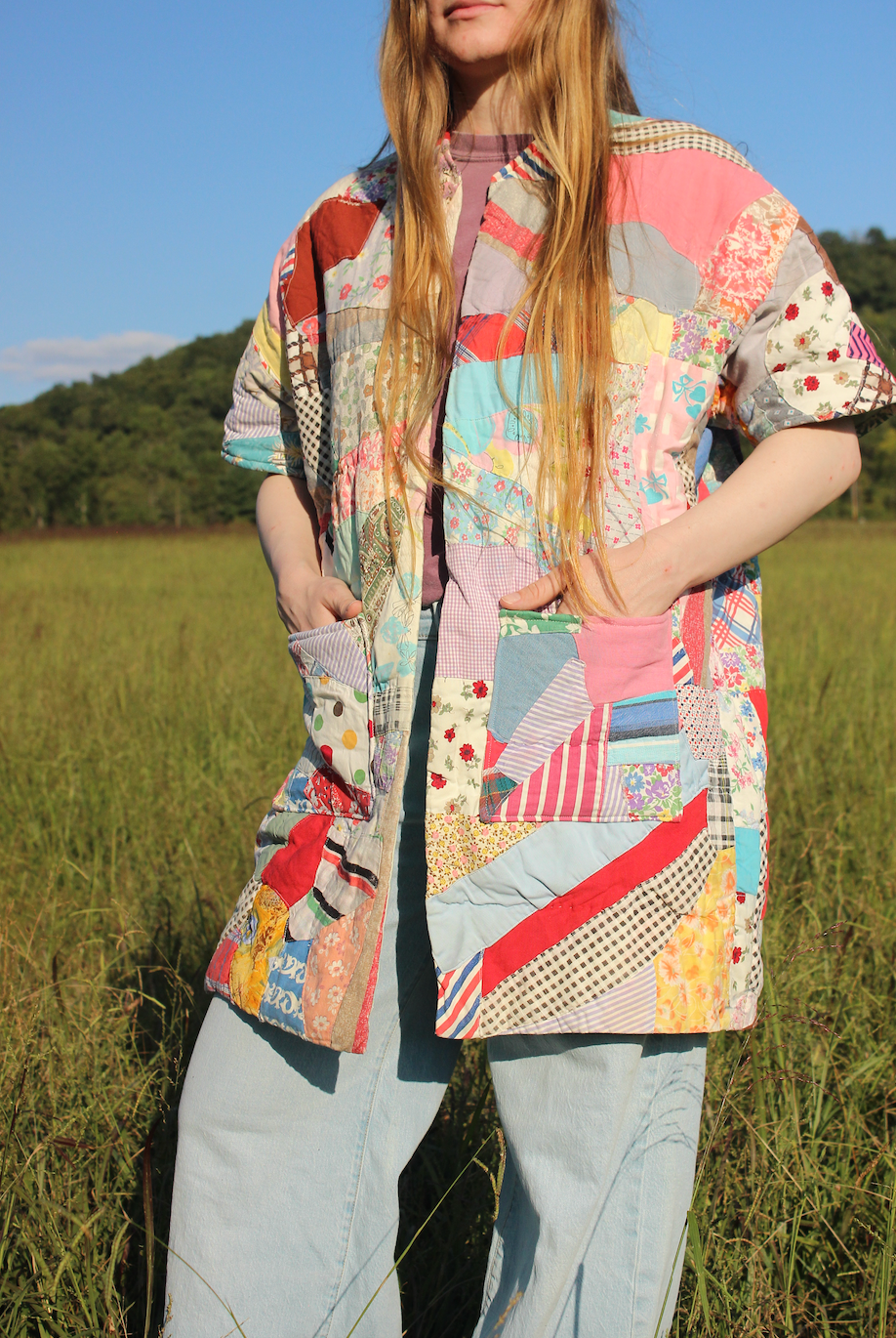 Quilt Duster - Colorful Crazy Quilt