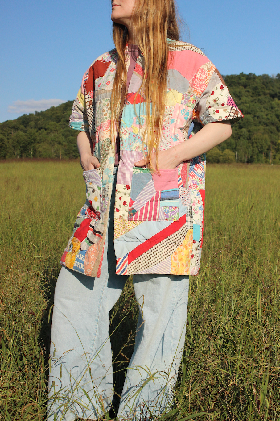 Quilt Duster - Colorful Crazy Quilt