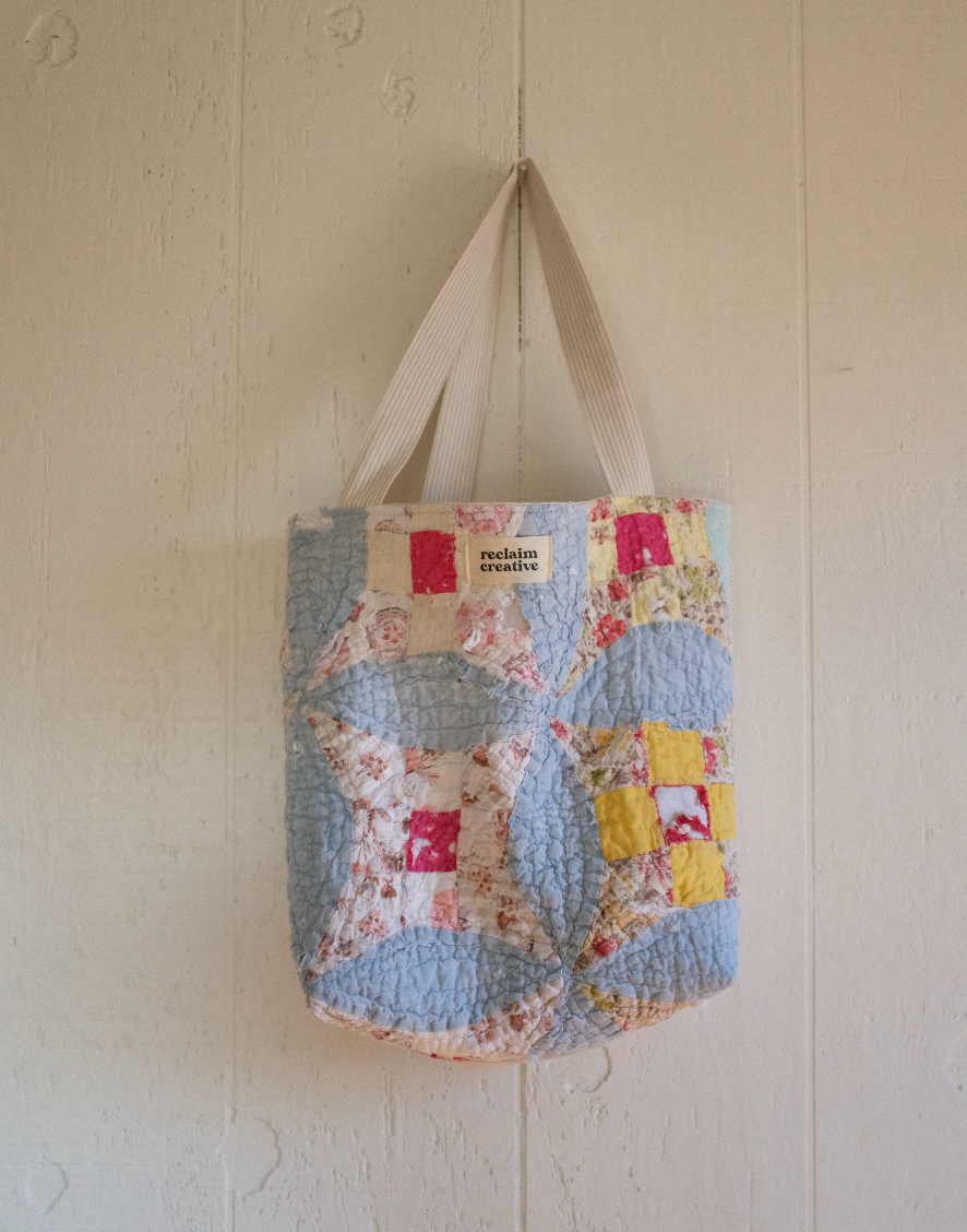 Quilt Tote - Blue Diamonds