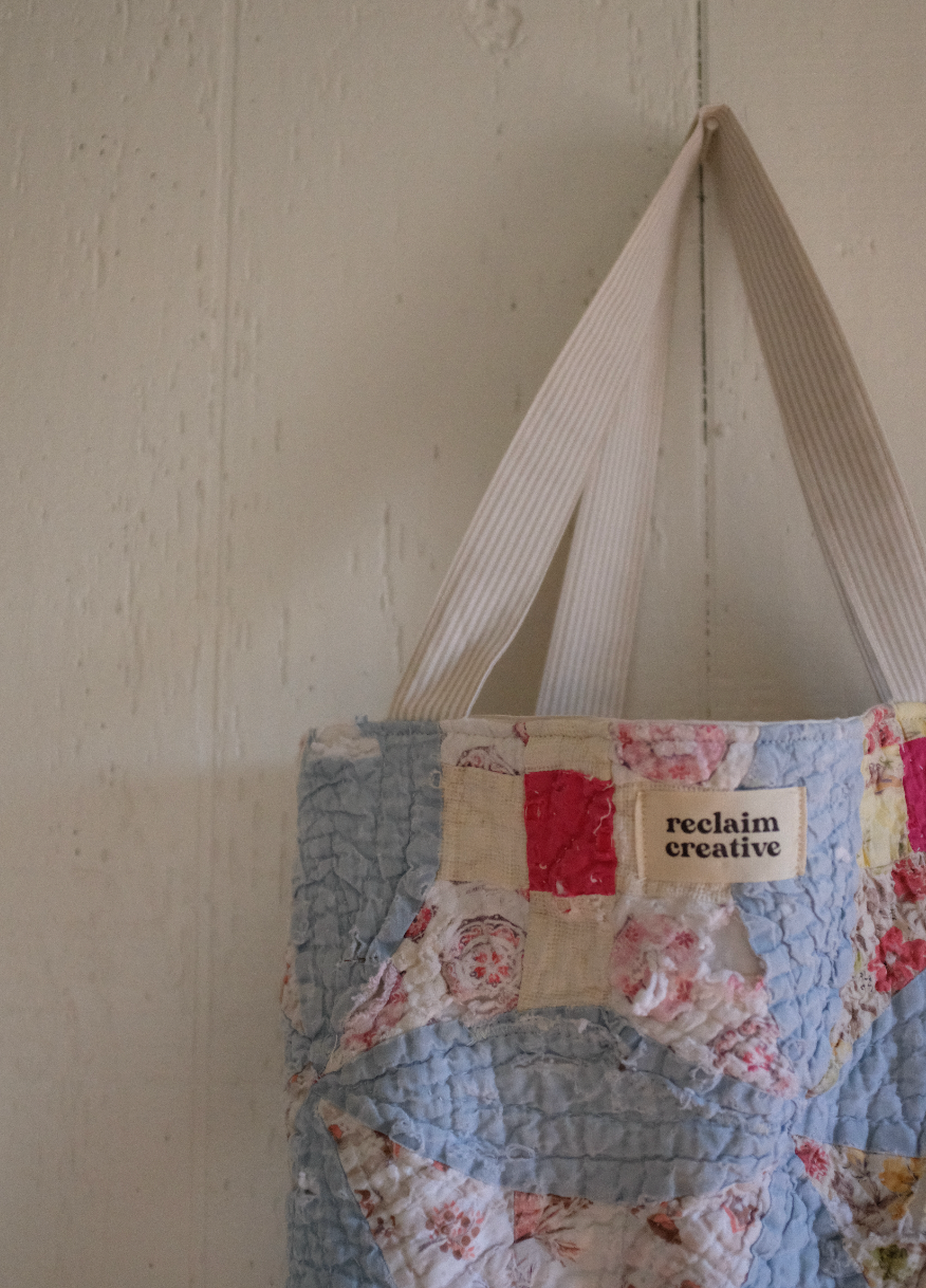 Quilt Tote - Blue Diamonds