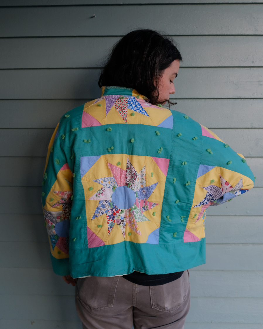 Quilt Coat - Pinwheel Flower M