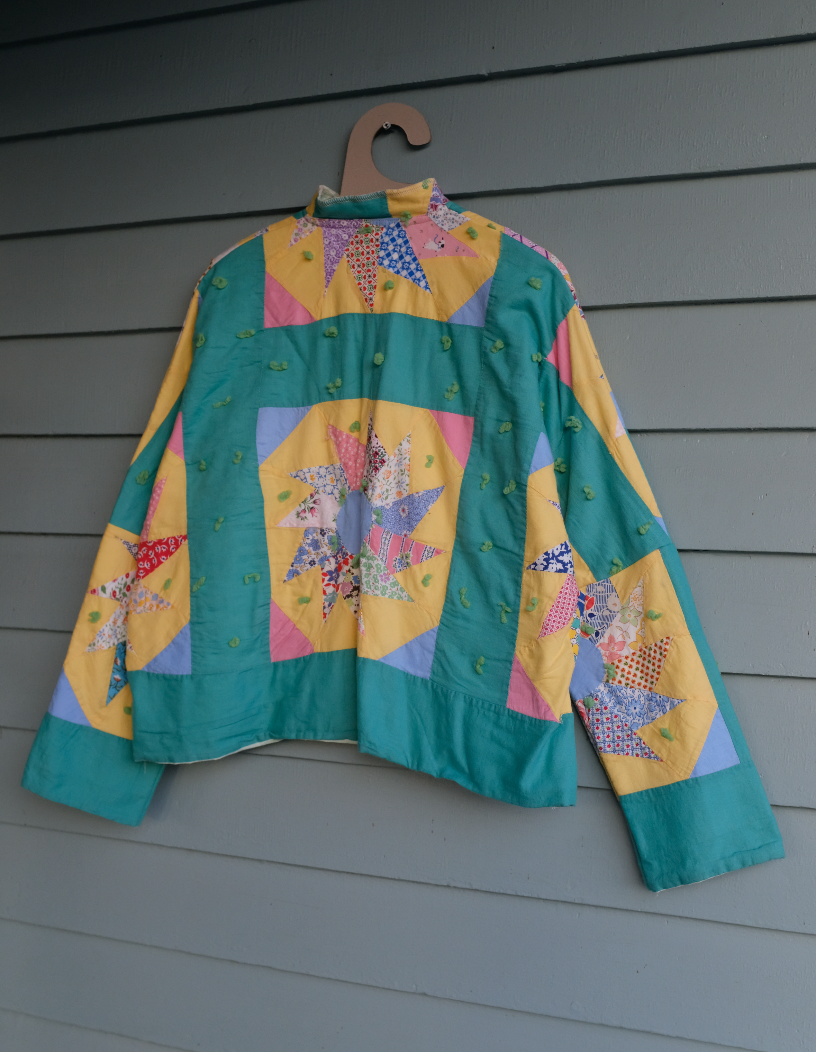 Quilt Coat - Pinwheel Flower M
