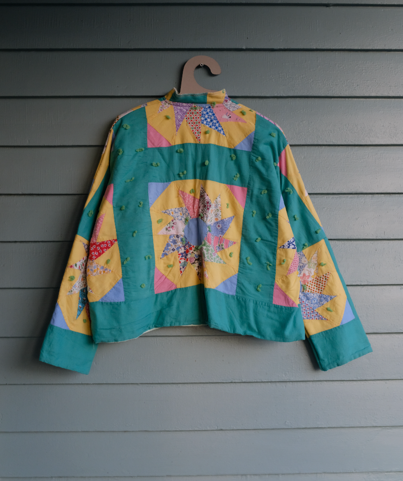Quilt Coat - Pinwheel Flower M