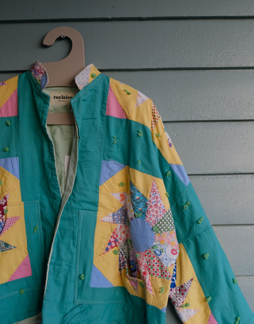 Quilt Coat - Pinwheel Flower M