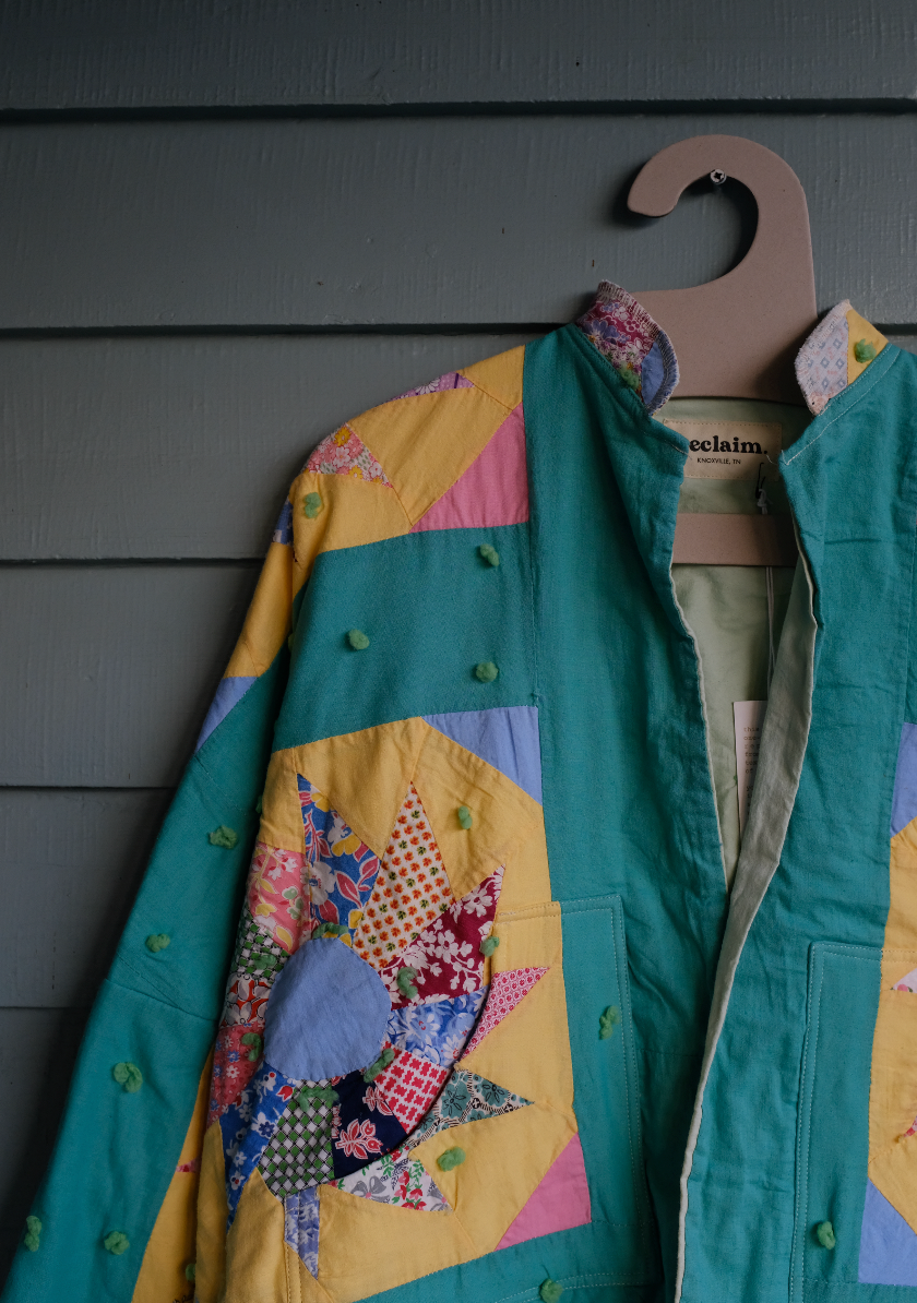 Quilt Coat - Pinwheel Flower