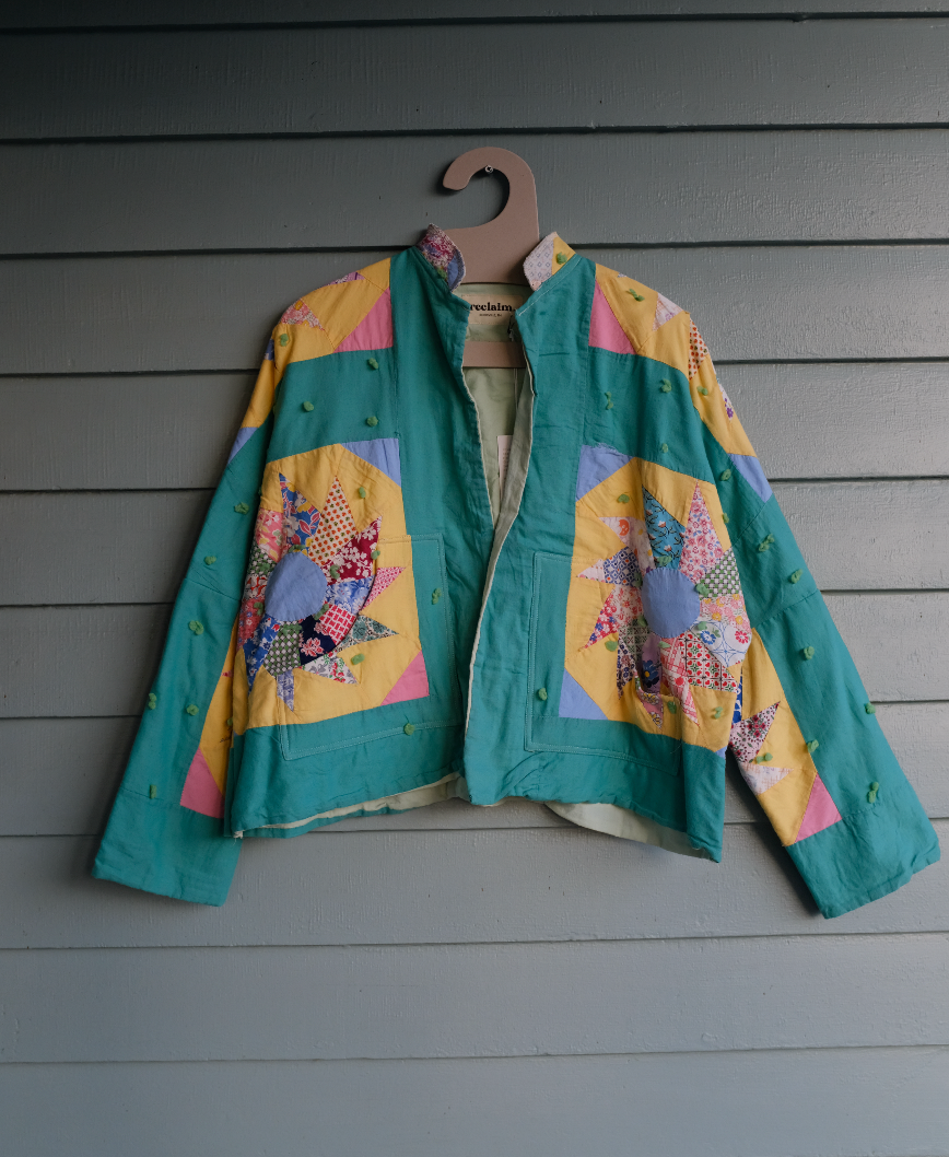 Quilt Coat - Pinwheel Flower M