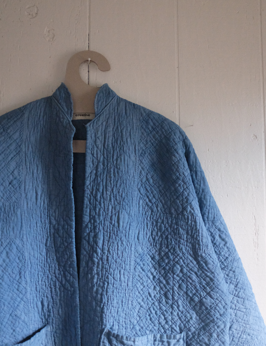 Quilt Coat - Indigo Dyed M/L