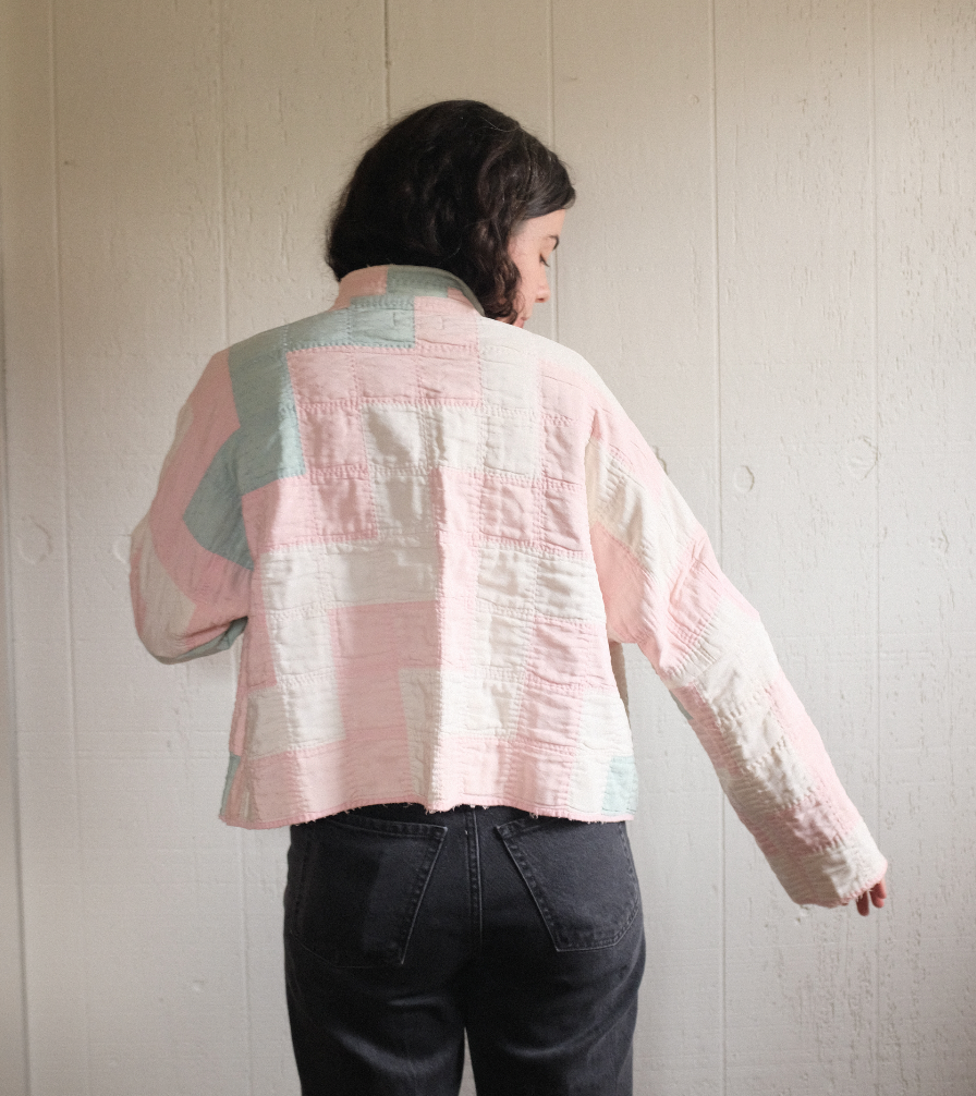 Quilt Coat - Pastel London Stairs