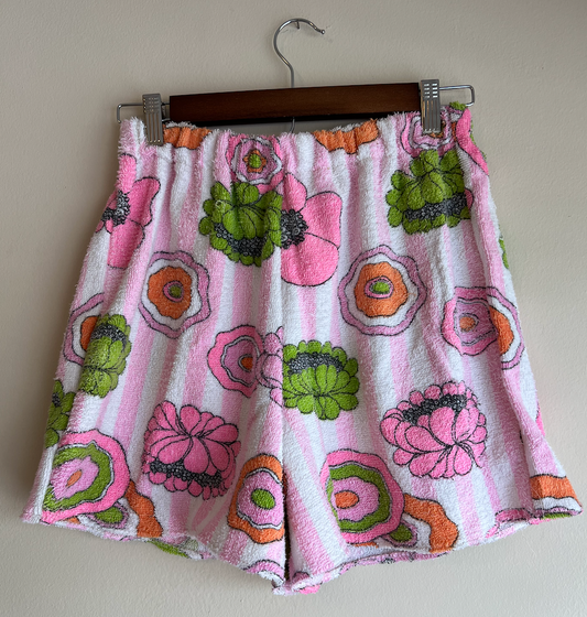 Towel Shorts - Pink Floral