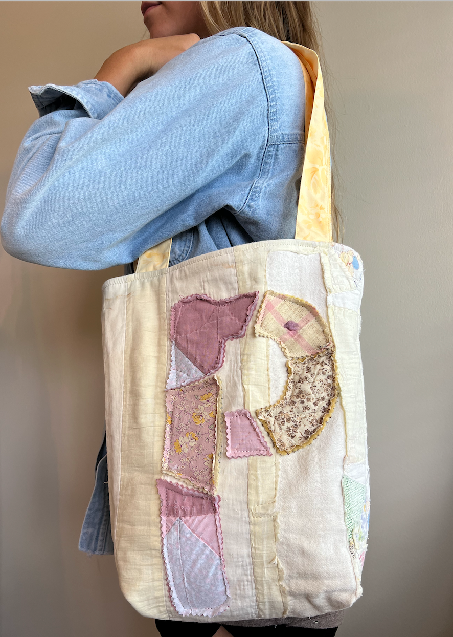 Alphabet Quilt Tote- assorted letters