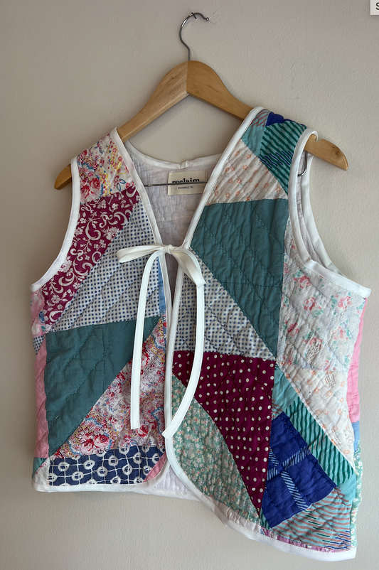 Quilt Vest - Half Square Triangle