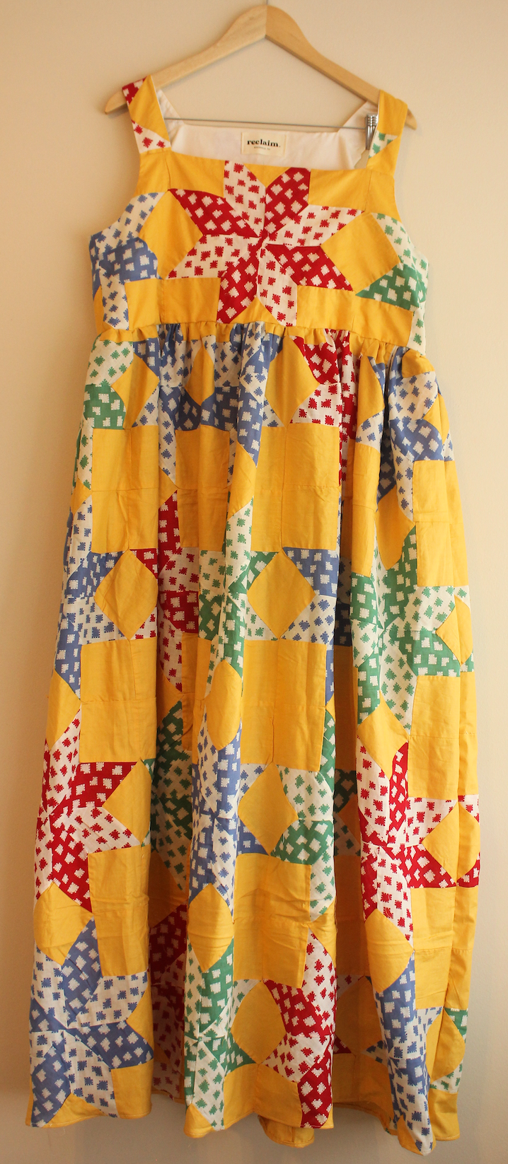 Quilt Top Dress - Yellow 8 Point Star