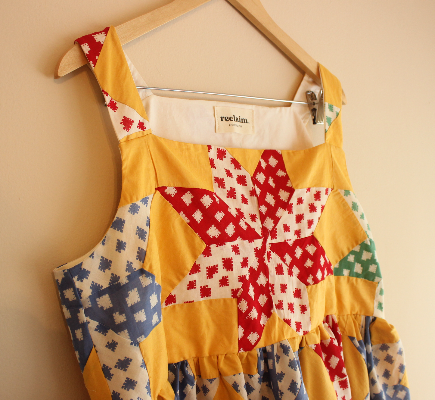 Quilt Top Dress - Yellow 8 Point Star