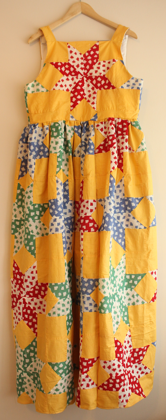 Quilt Top Dress - Yellow 8 Point Star