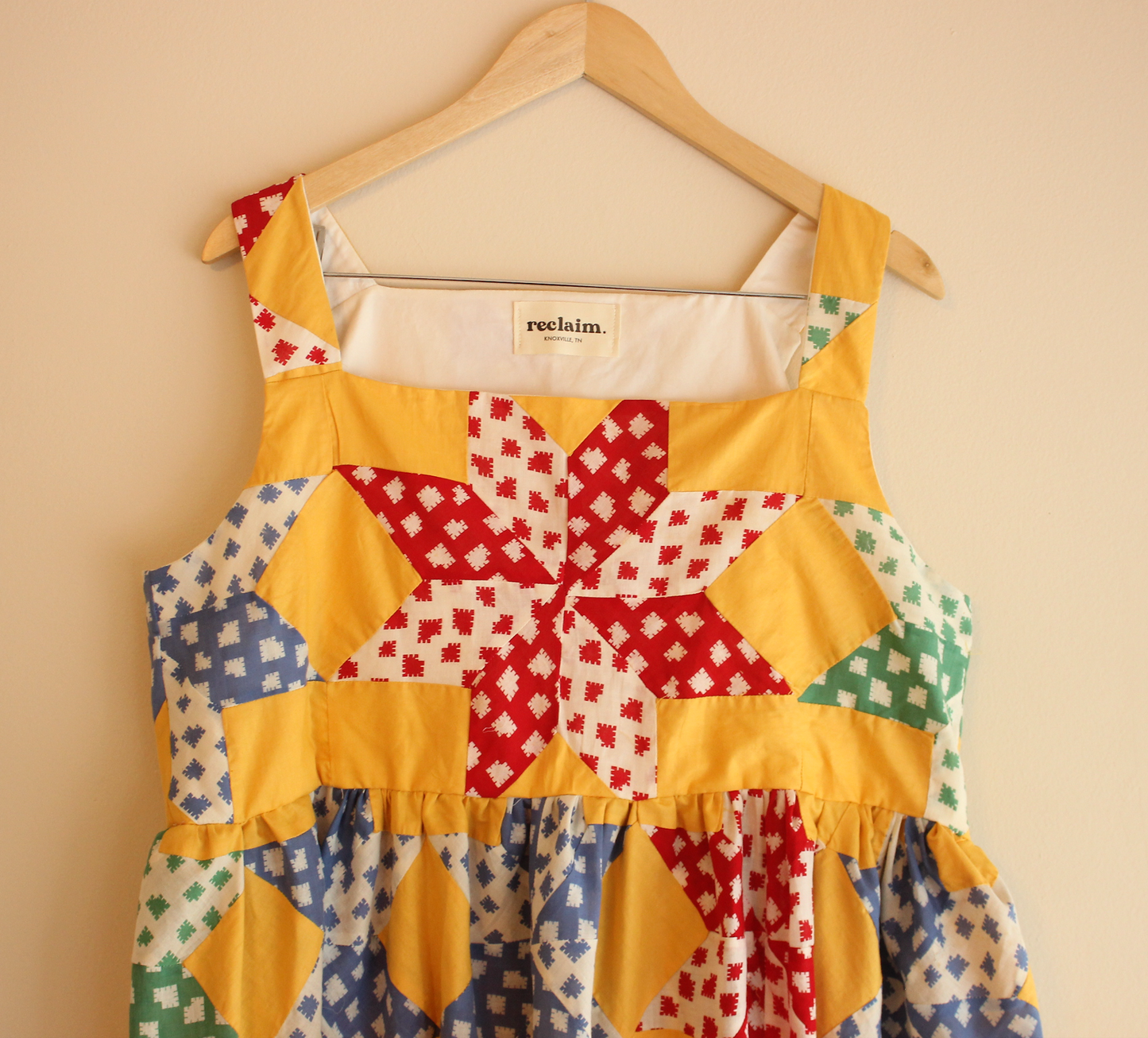 Quilt Top Dress - Yellow 8 Point Star