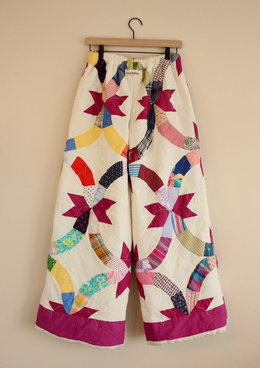 Wide Leg Quilt Pants - Friendship Knot