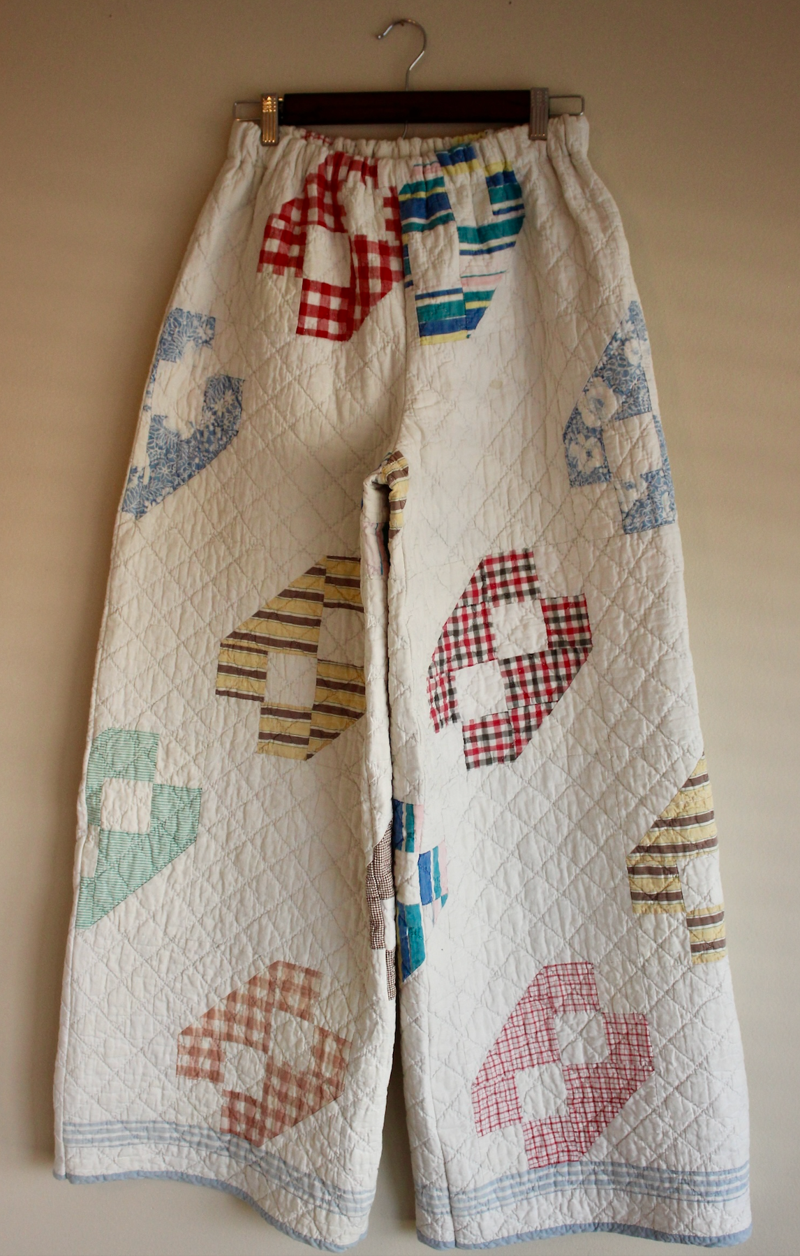 Wide Leg Quilt Pants - Rocky Road