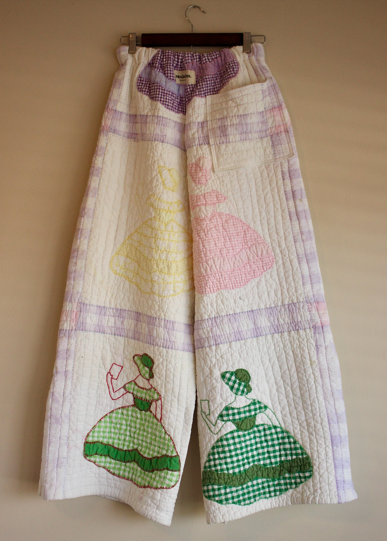 Wide Leg Quilt Pants - Sunbonnet Sue