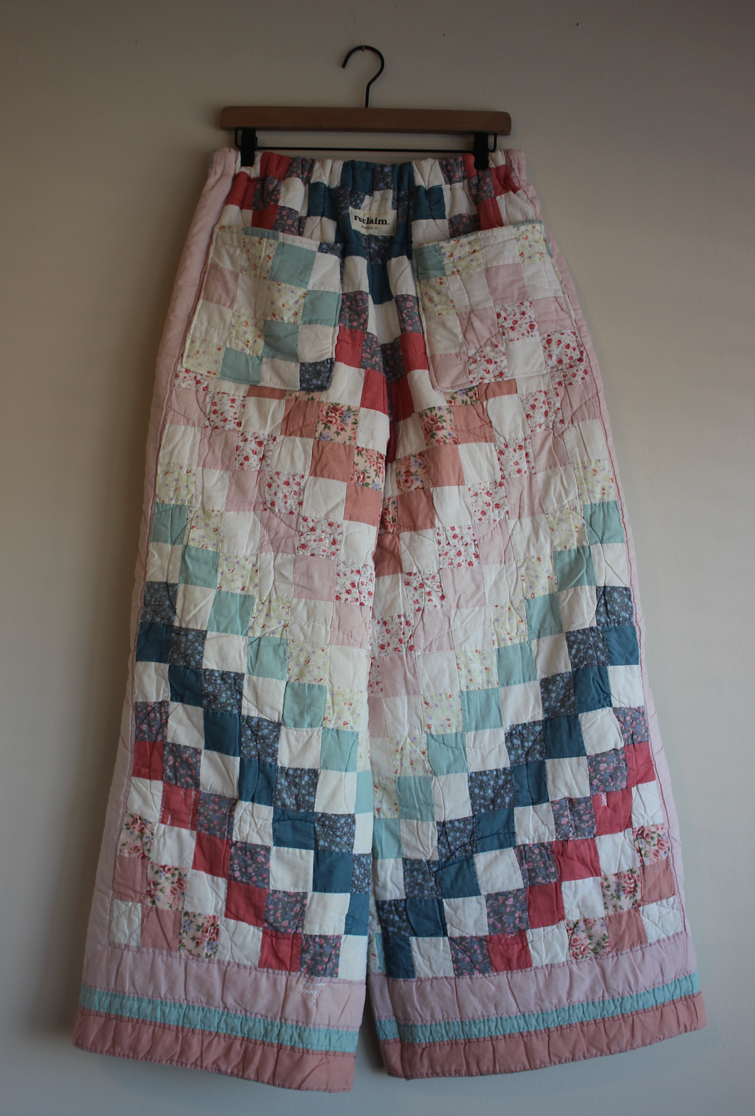 Wide Leg Quilt Pants - Granny Square