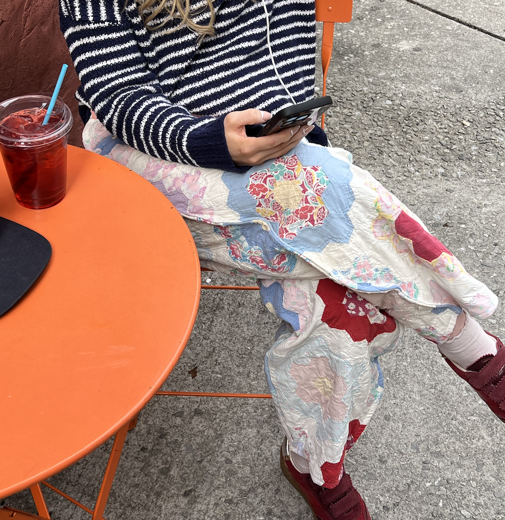 Barrel Quilt Pants - Grandmother's Flower Garden