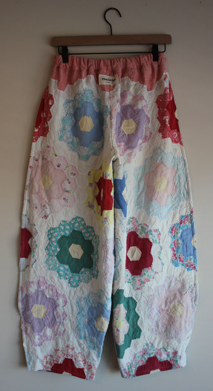 Barrel Quilt Pants - Grandmother's Flower Garden
