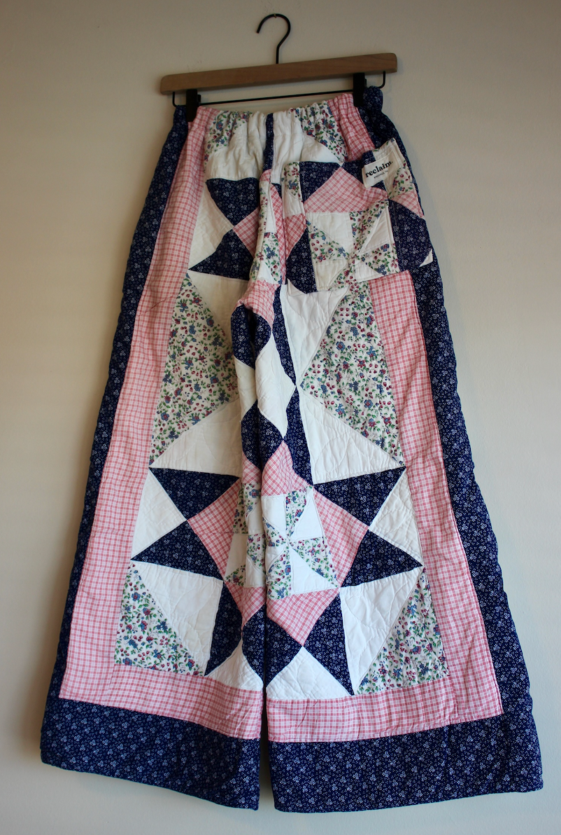 Wide Leg Quilt Pants - Pinwheel Picnic
